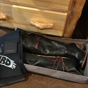 Freebird by Steven Brock Black and Brown Heeled Boots